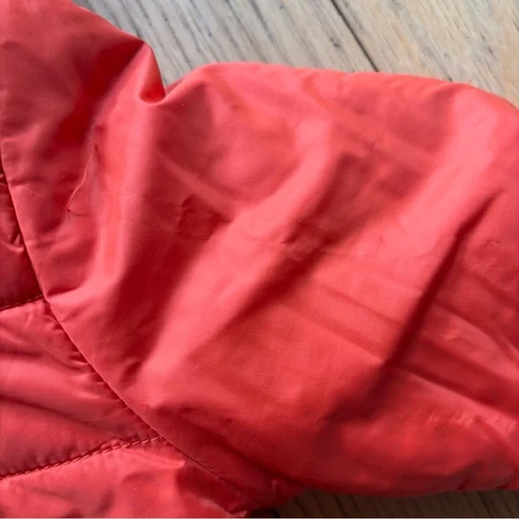 LL Bean Kids Orange Blue Hooded Fleece Lined Jacket Size 3T Blue Reversible - Picture 7 of 9